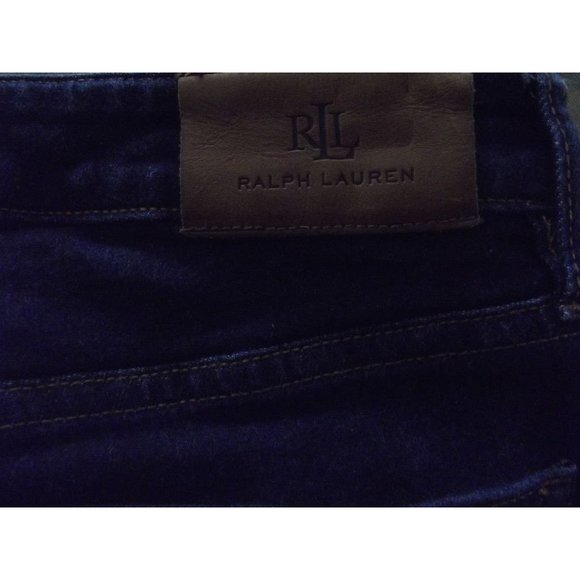 LAUREN Ralph 10x29 Dark Blue Mid Rise Straight Leg Jeans Black Label tummy panel - Picture 6 of 11